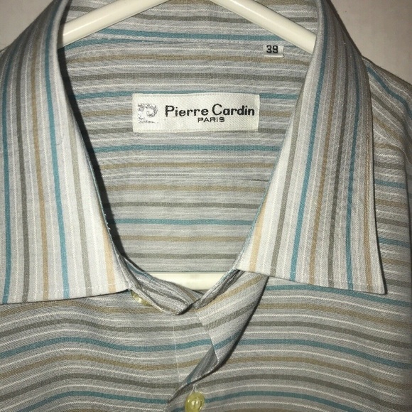 Pierre Cardin Men Shirt Multicolor Size 39 - Picture 3 of 3